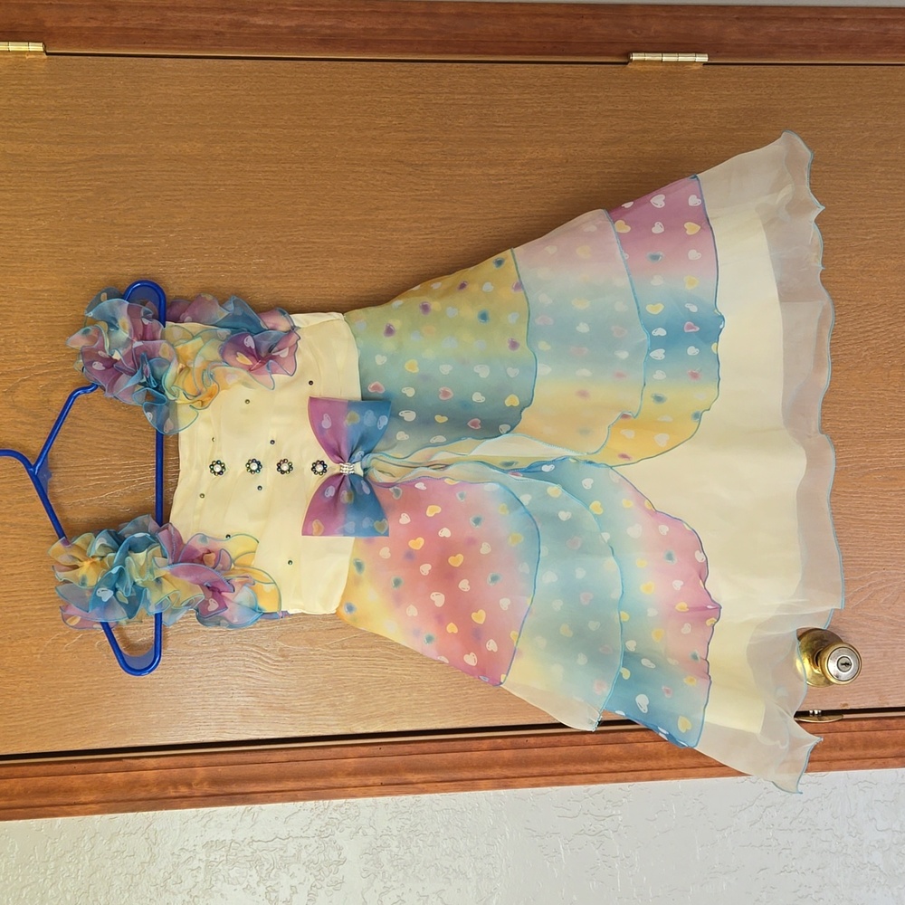 Richie House Girls Ruffle Gown